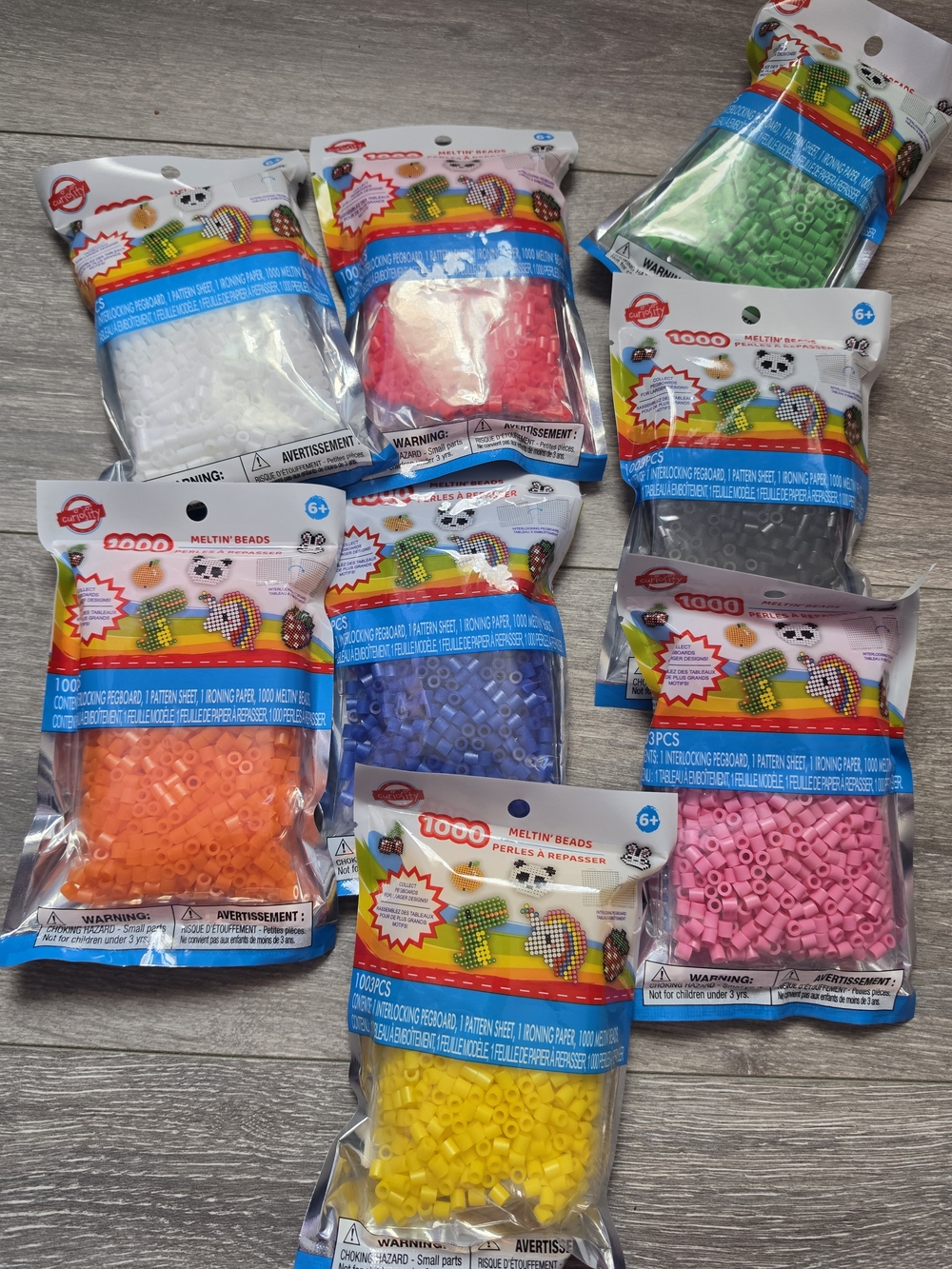 1000-Piece Melty Beads Assortment - Multiple Colors